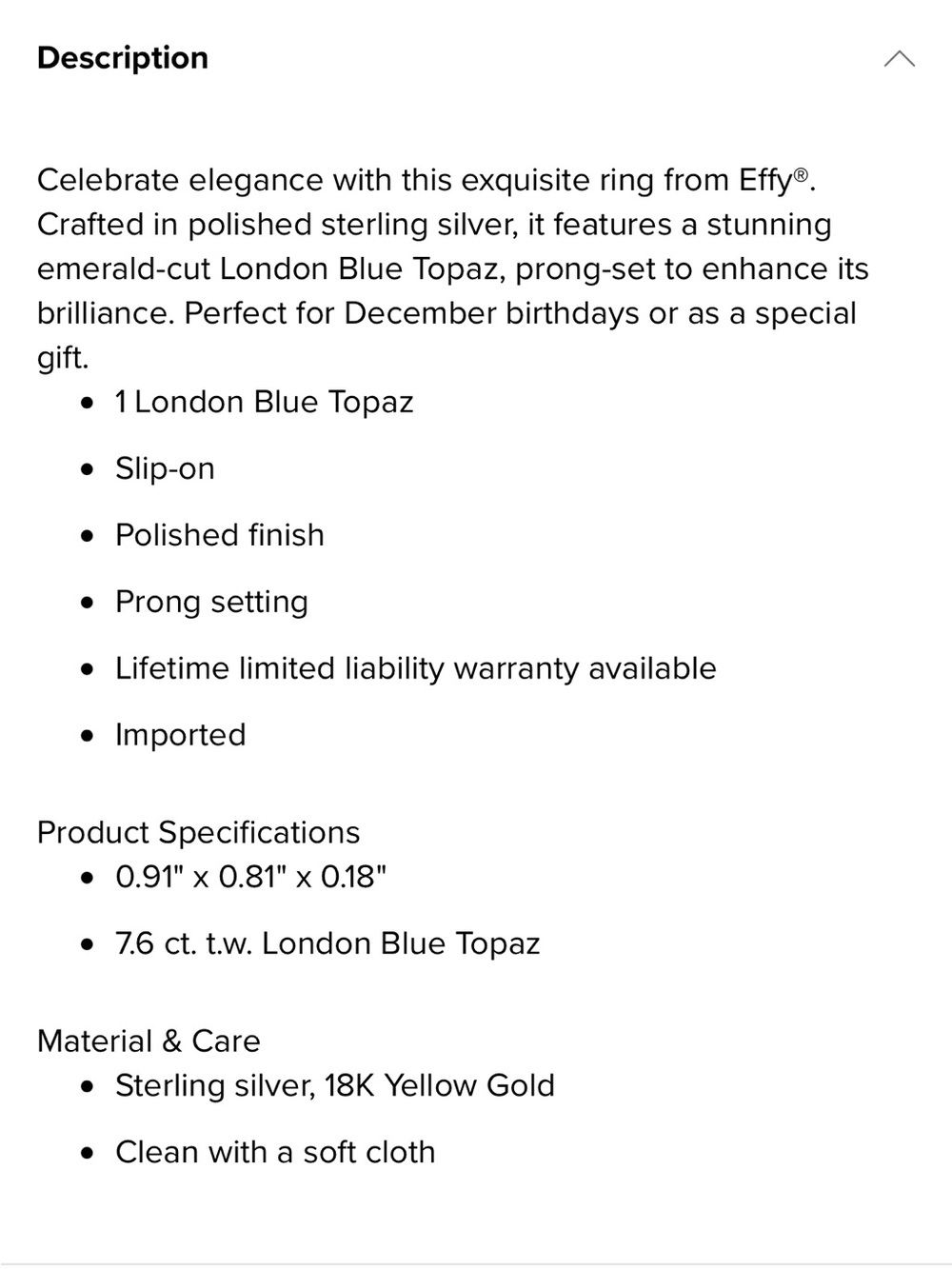 Effy Two-Tone Emerald-Cut 7 ct Blue Topaz Ring - Picture 5 of 12